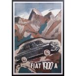 Manifesto FIAT 1900 di Mario Sironi (1885 - 1961) R700