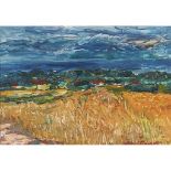 § SIR WILLIAM MACTAGGART P.R.S.A., R.A., F.R.S.E., R.S.W. (SCOTTISH 1903-1981) FIELDS OF BARLEY