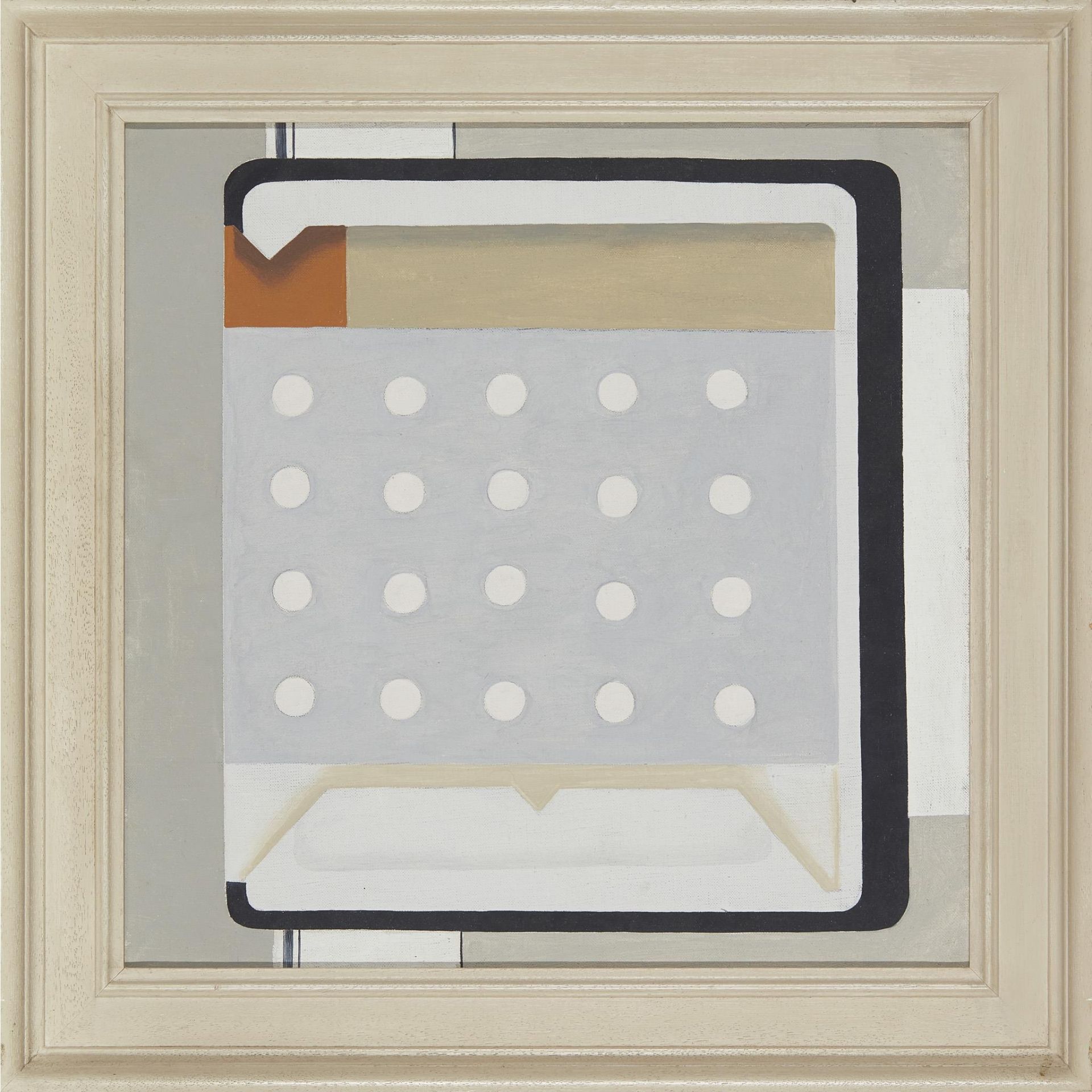 § JOHN G. BOYD R.P., R.G.I (SCOTTISH 1940-2001) ABSTRACT WITH WHITE DOTS - Image 2 of 3