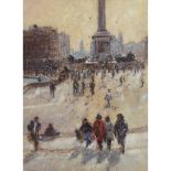 § TONY FORREST (BRITISH CONTEMPORARY) VIEW ACROSS TRAFALGAR SQUARE FROM NATIONAL GALLERY