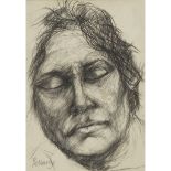 § JOHN BELLANY C.B.E., R.A. (SCOTTISH 1942-2013) PORTRAIT STUDY: SLEEPING