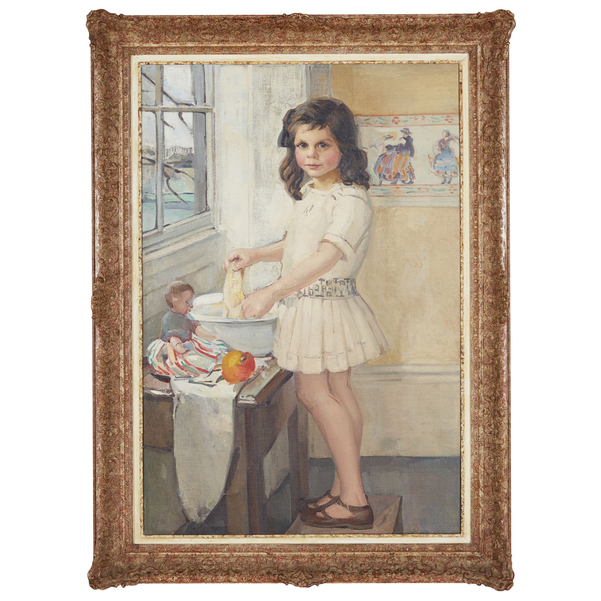 § DOROTHY JOHNSTONE A.R.S.A (SCOTTISH 1892-1980) WASH DAY - Image 2 of 3