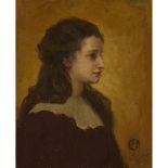 CHARLES HODGE MACKIE R.S.A., R.S.W., P.S.S.A. (SCOTTISH 1862-1920) GIRL IN RED