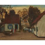 THOMAS AUSTEN BROWN A.R.S.A., R.S.W., R.I (SCOTTISH 1857-1924) COTTAGES, CAMIERS