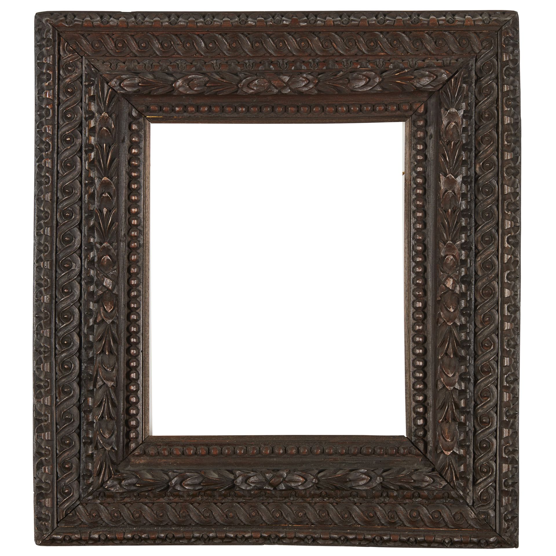 SPANISH-STYLE CARVED WALNUT FRAME,