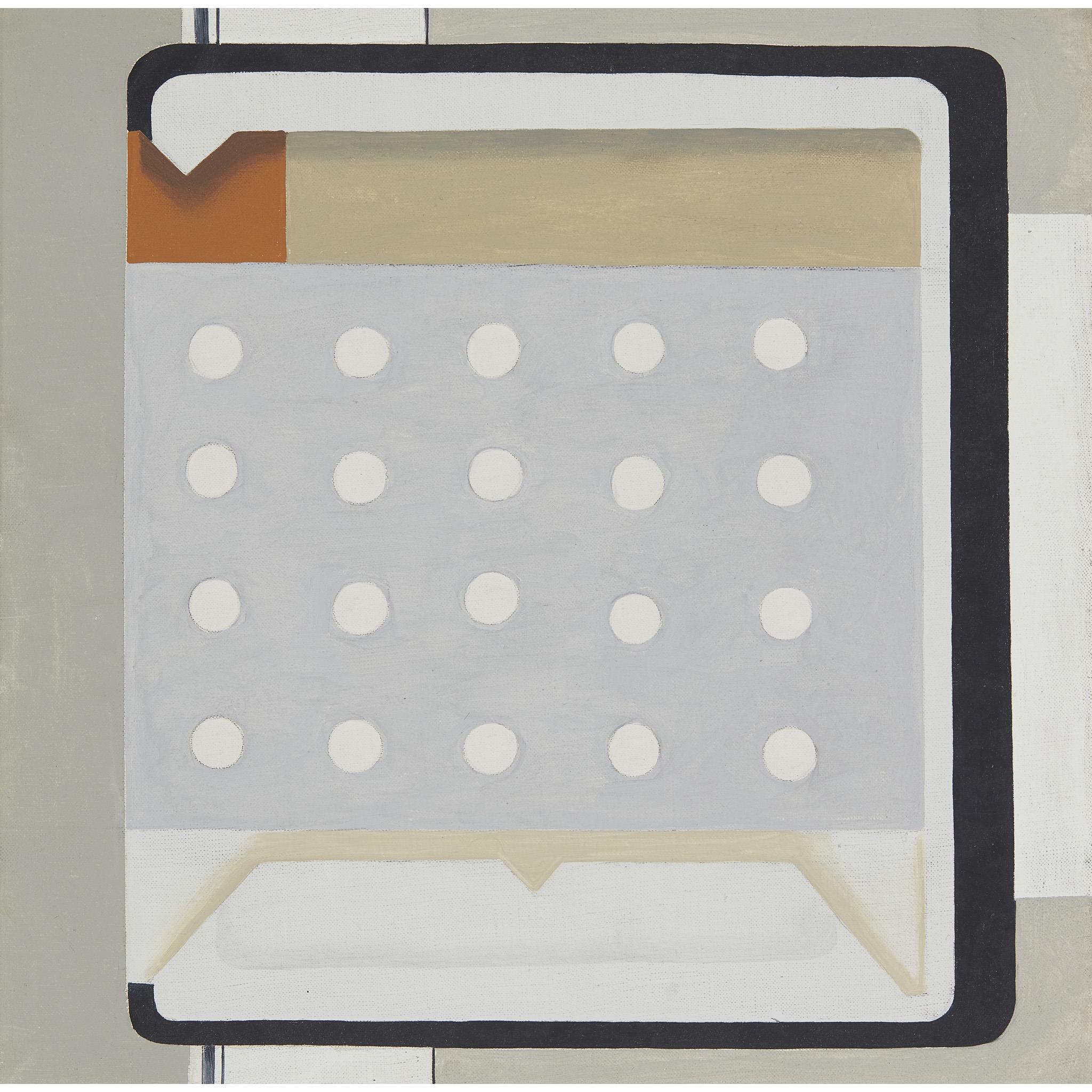§ JOHN G. BOYD R.P., R.G.I (SCOTTISH 1940-2001) ABSTRACT WITH WHITE DOTS
