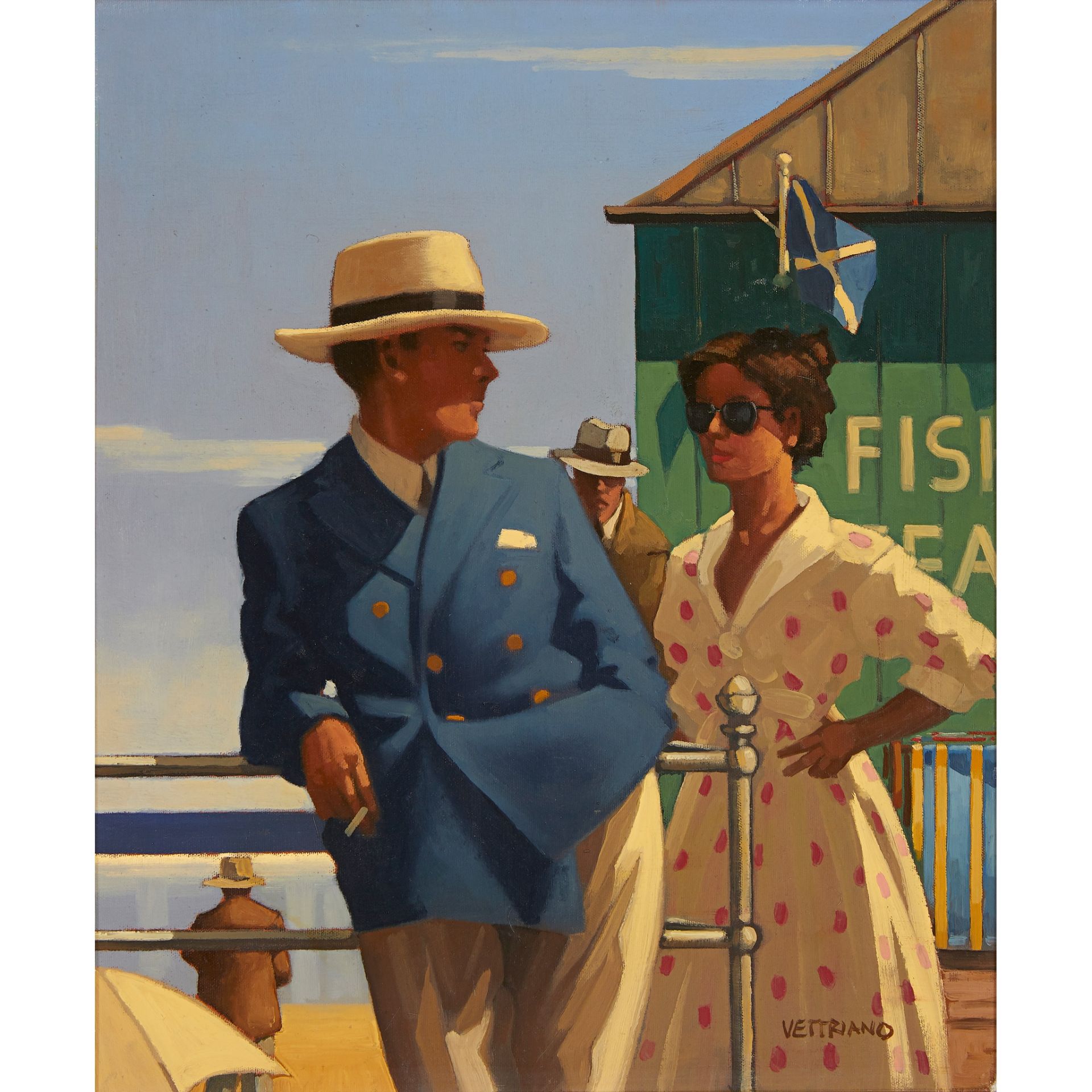 § JACK VETTRIANO (SCOTTISH B.1951) FISH TEAS