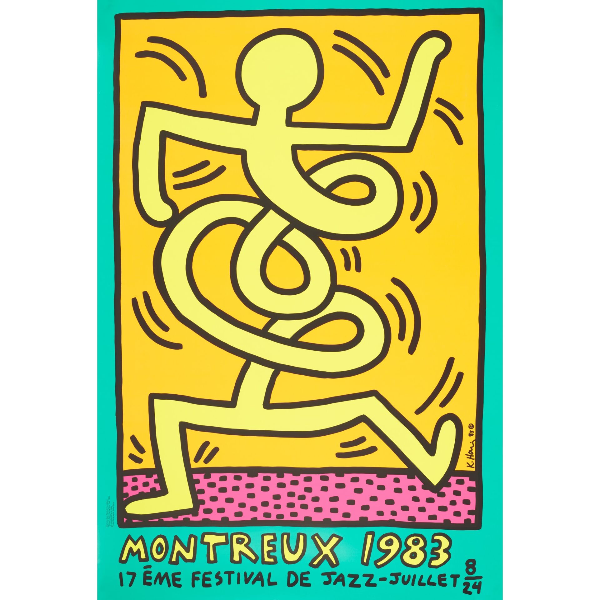 KEITH HARING (AMERICAN 1958-1990) MONTREUX JAZZ FESTIVAL - 1983 (SET OF THREE) - Image 2 of 3