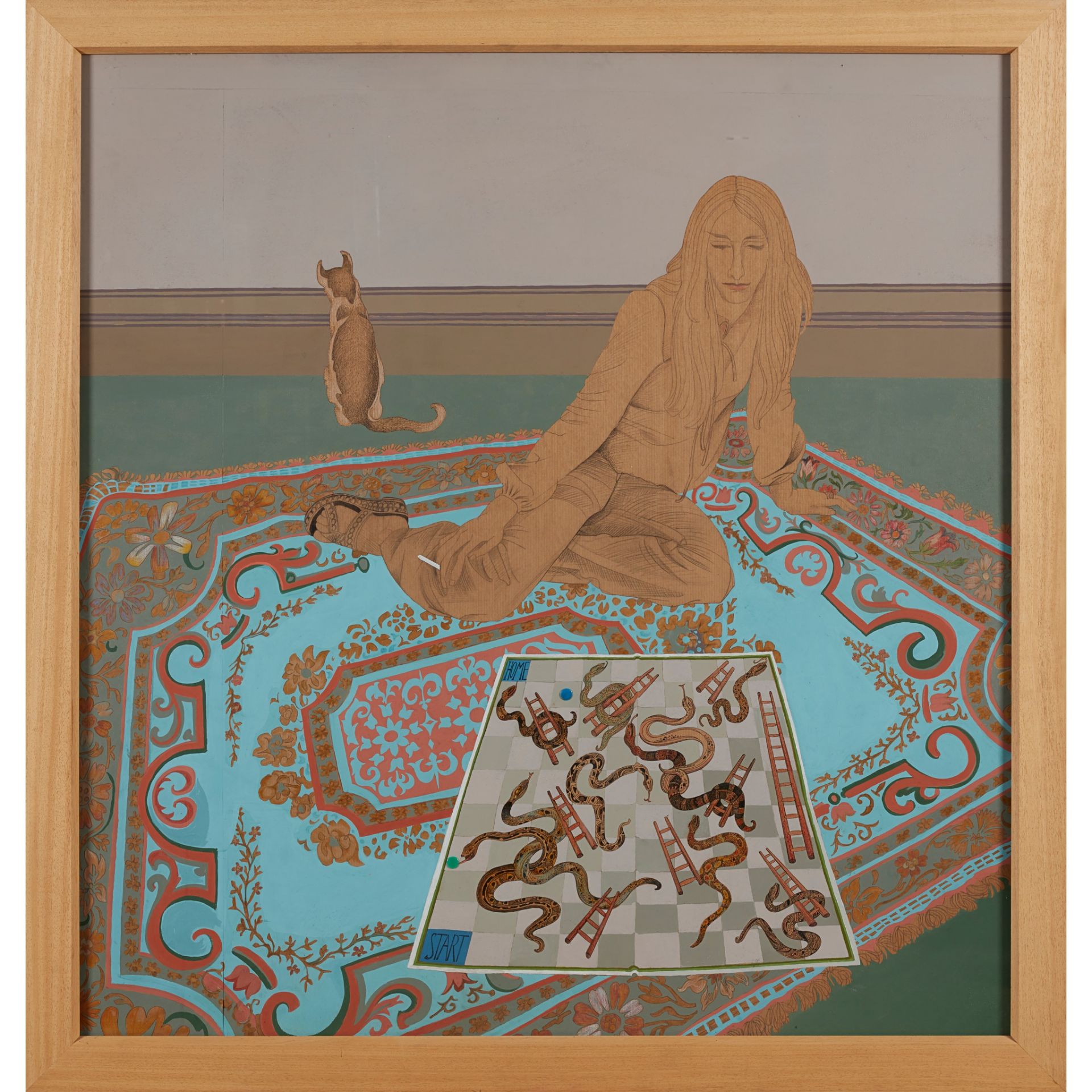 § ALASDAIR GRAY (SCOTTISH 1934-2019) SNAKES & LADDERS (FILM SEQUENCE WITH LIZ LOCHHEAD) - 1972 - Image 2 of 3