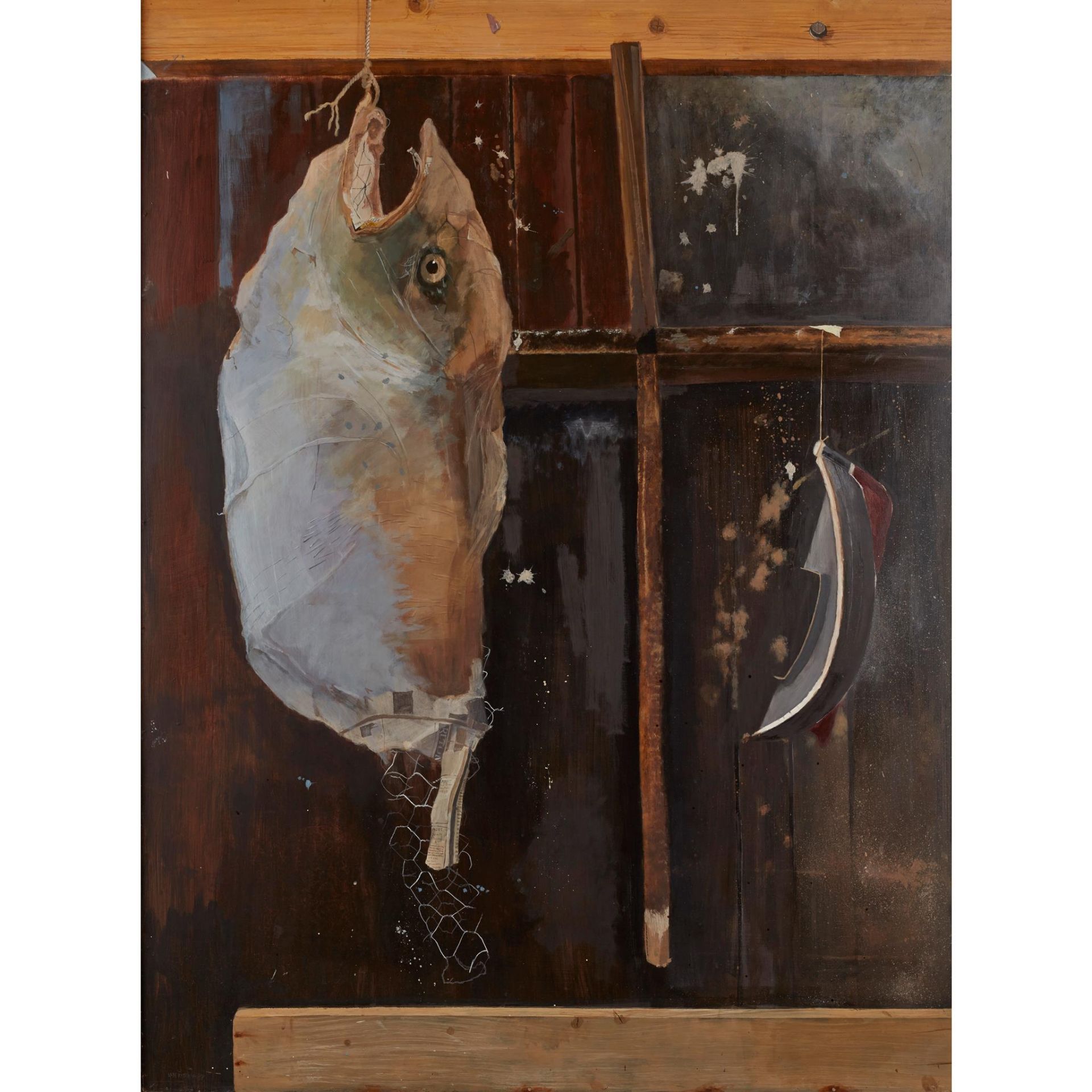 § IAN RITCHIE R.A. (BRITISH b.1947-) HANGING FISH - C.1987