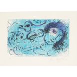 § MARC CHAGALL (RUSSIAN/FRENCH 1887-1985) THE FLUTE PLAYER (M. 197) - 1957