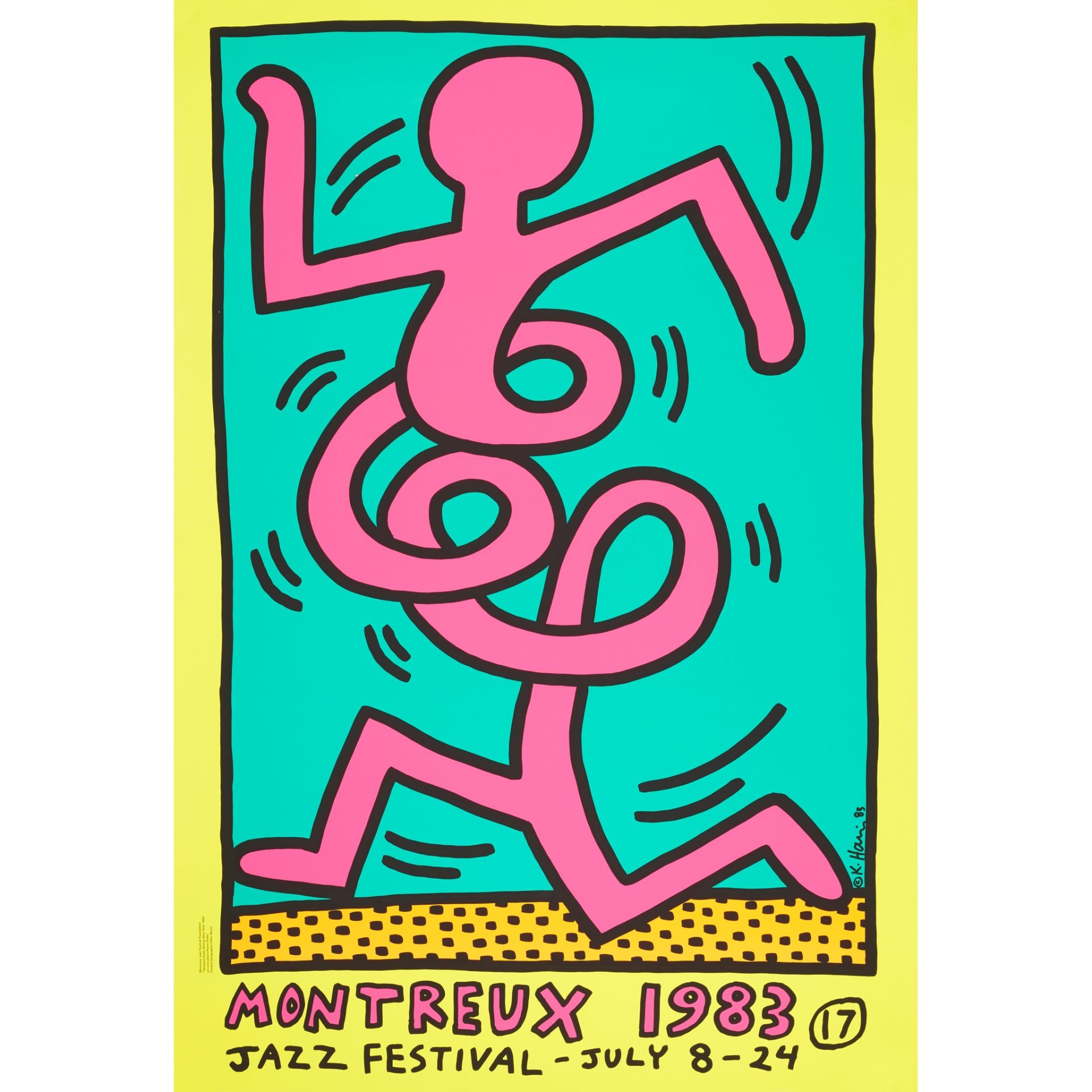 KEITH HARING (AMERICAN 1958-1990) MONTREUX JAZZ FESTIVAL - 1983 (SET OF THREE) - Image 3 of 3