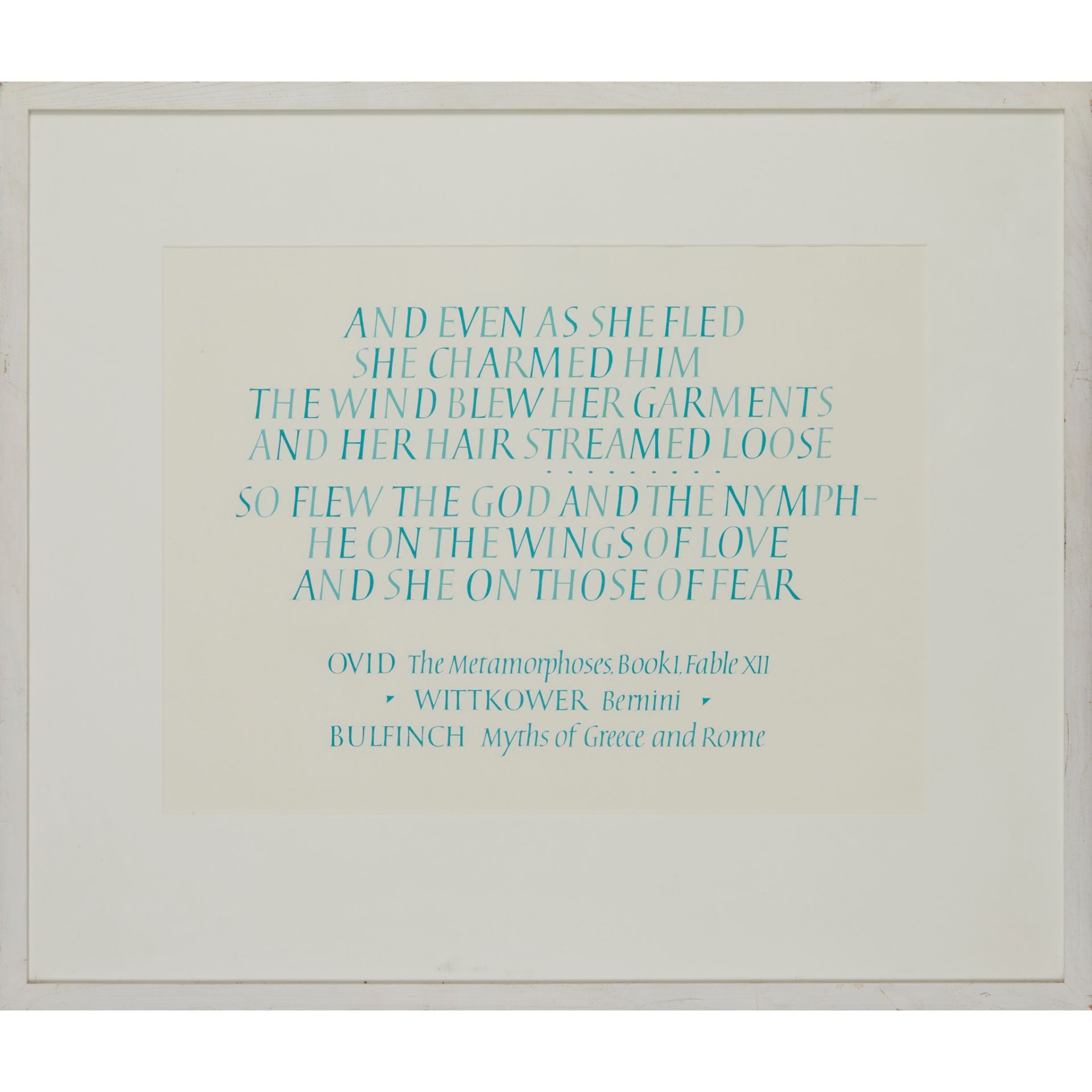 § IAN HAMILTON FINLAY (SCOTTISH 1925-2006) AFTER BERNINI - 1987 - Image 7 of 8