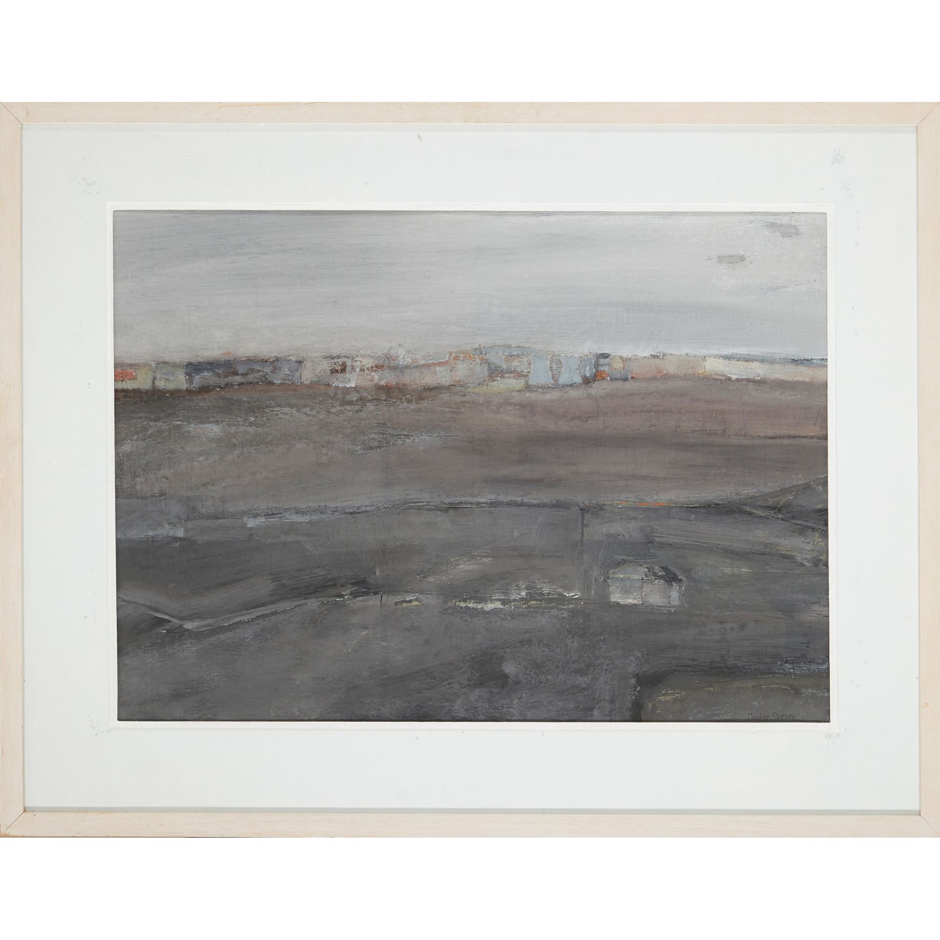 § PHILIP REEVES R.S.A., R.S.W., A.R.C.A., R.G.I. (SCOTTISH B.1931) LANDSCAPE, WEST LOTHIAN - 1961 - Image 2 of 3