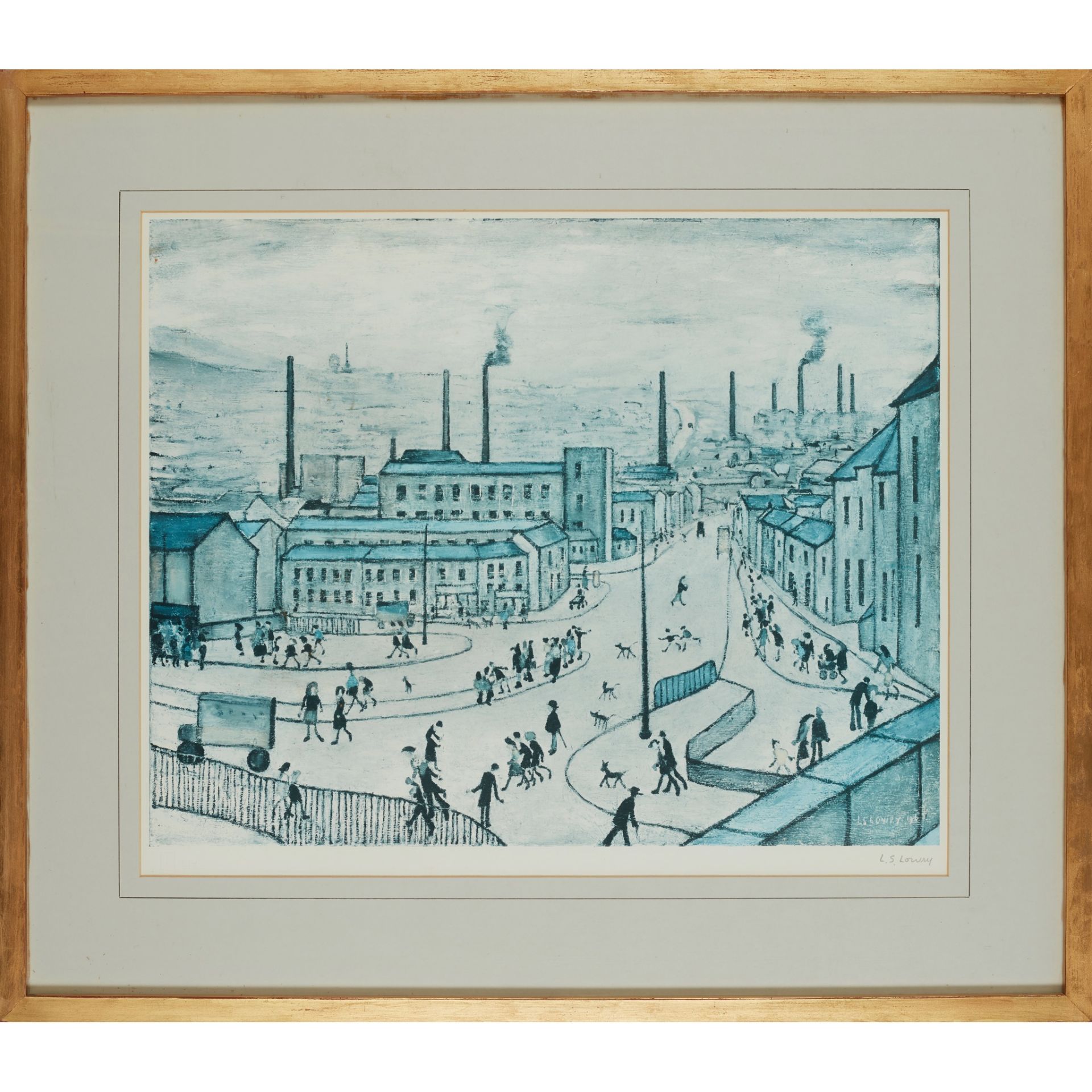 § LAURENCE STEPHEN LOWRY (BRITISH 1887-1976) HUDDERSFIELD - Image 2 of 3