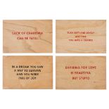 JENNY HOLZER (AMERICAN B.1950) TRUISMS (SET OF FOUR) - 2018