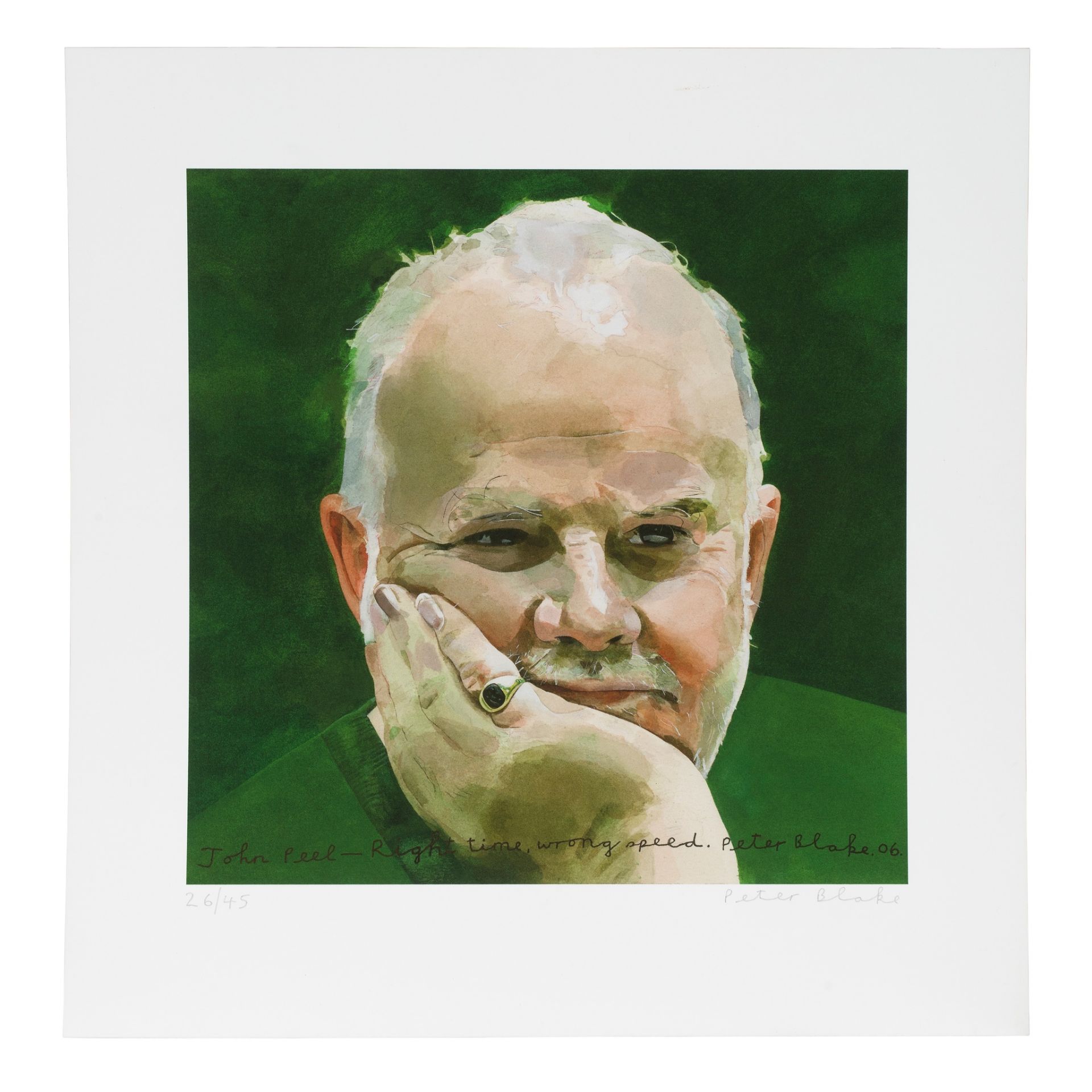 § SIR PETER BLAKE C.B.E., R.D.I., R.A. (BRITISH B.1932) JOHN PEEL - RIGHT TIME, WRONG SPEED- 2006