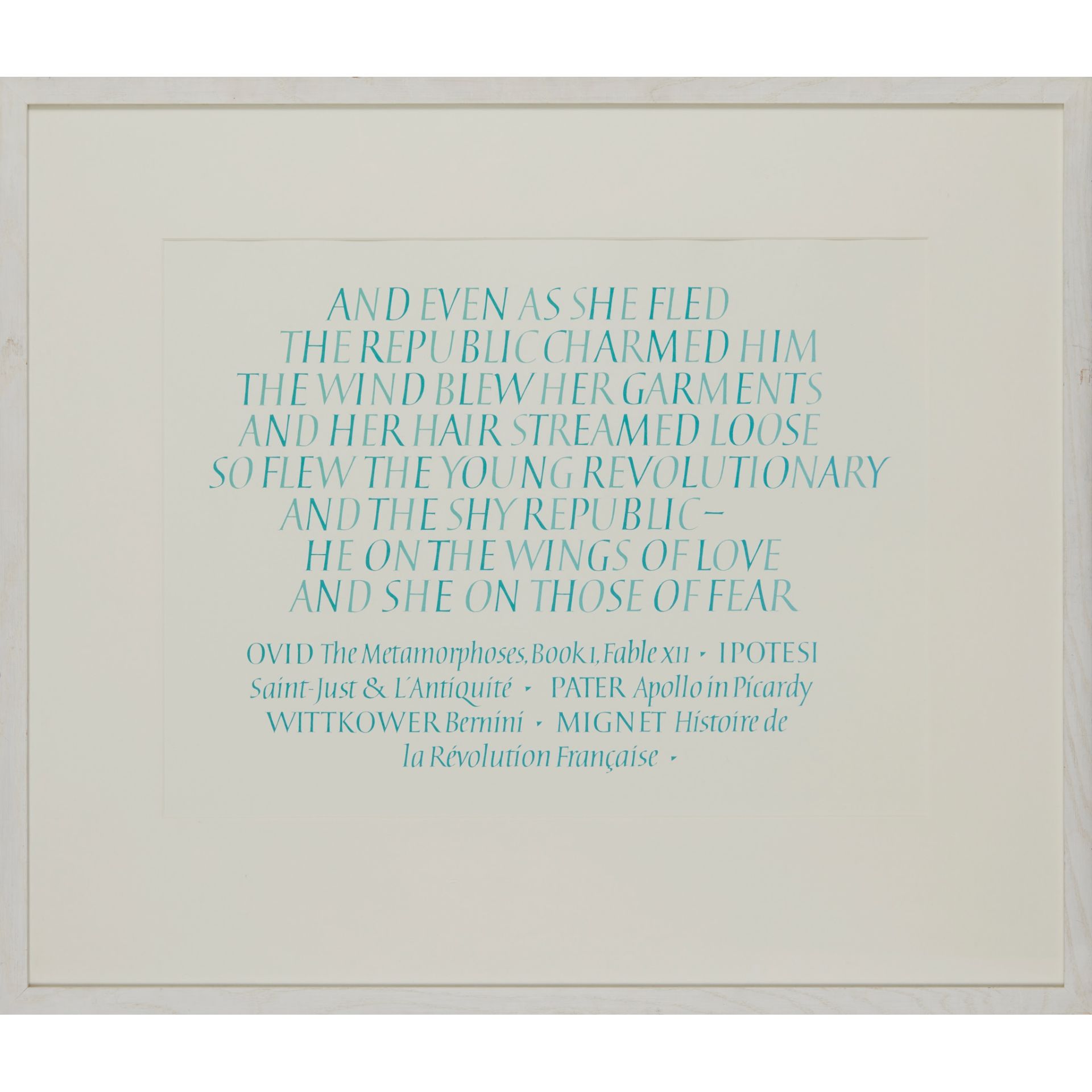 § IAN HAMILTON FINLAY (SCOTTISH 1925-2006) AFTER BERNINI - 1987 - Image 6 of 8