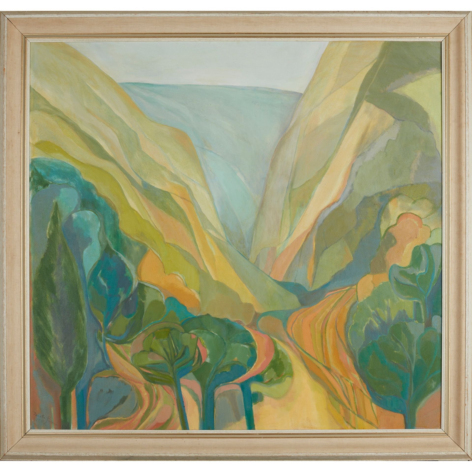 § JEANETTE LASSEN (SCOTTISH 1924-2008) THE GORGE, FRANCE - Image 2 of 3