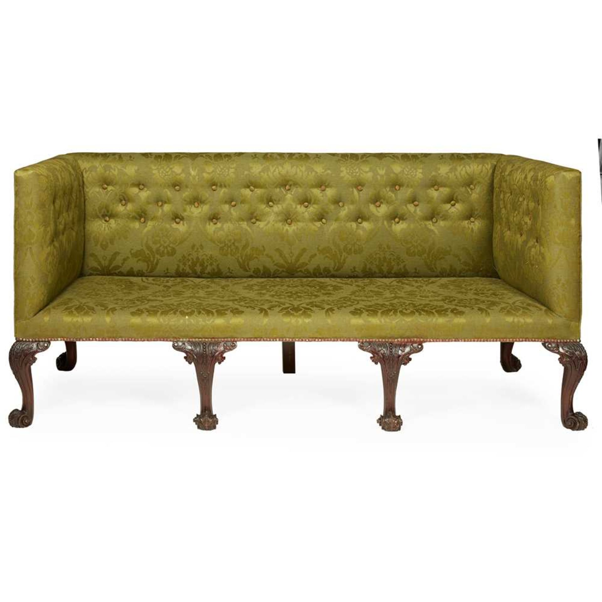 EARLY GEORGE III STYLE MAHOGANY SOFA 19TH CENTURY - Image 3 of 3