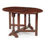 WILLIAM AND MARY WALNUT GATELEG TABLE EARLY 18TH CENTURY