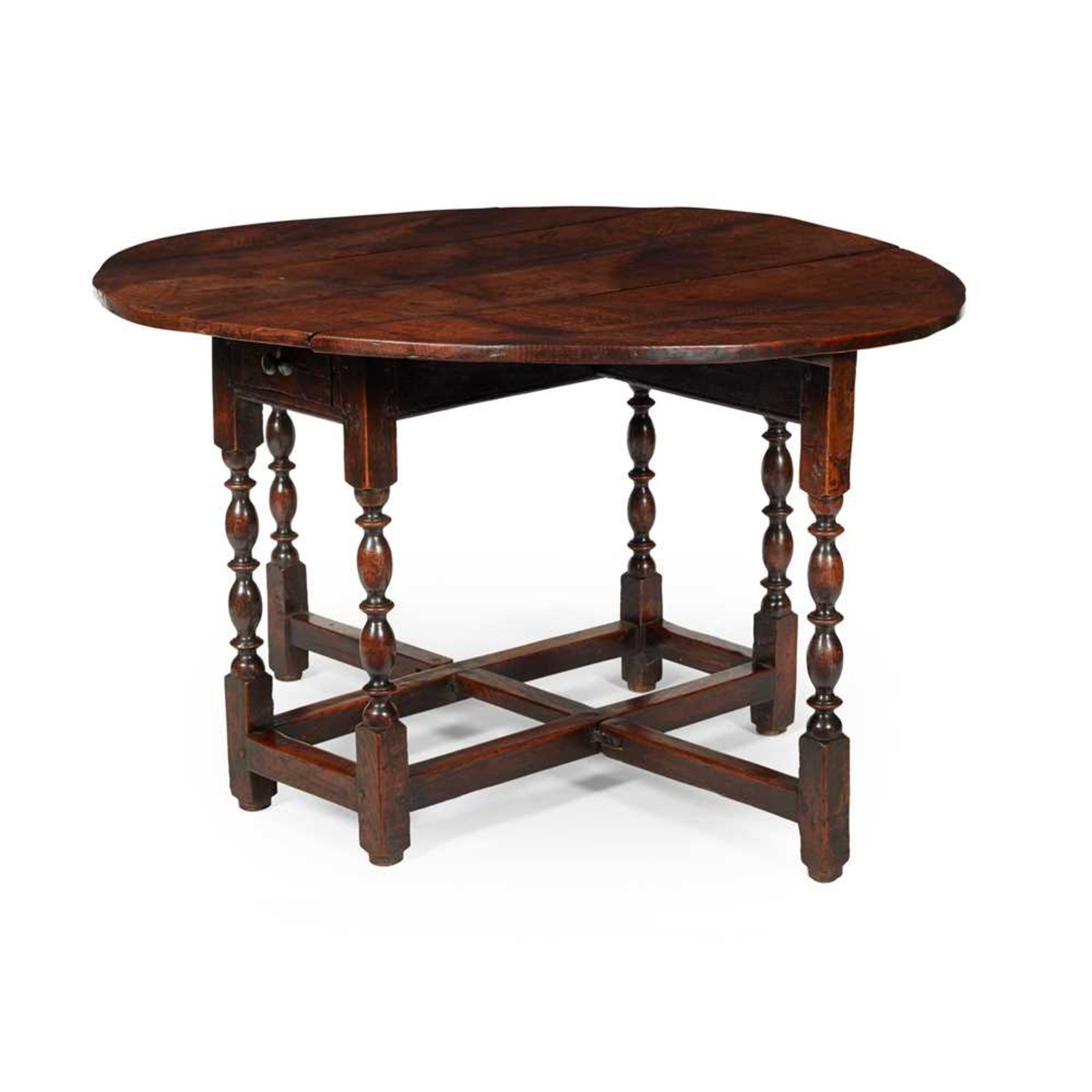 WILLIAM AND MARY OAK GATELEG TABLE EARLY 18TH CENTURY - Bild 2 aus 2