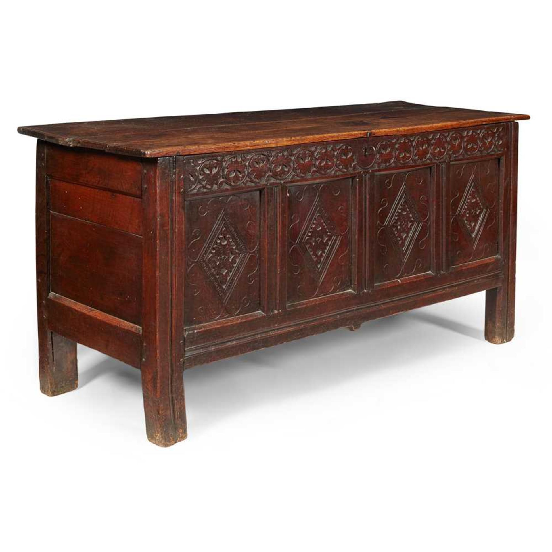 OAK PANEL CHEST LATE 17TH CENTURY