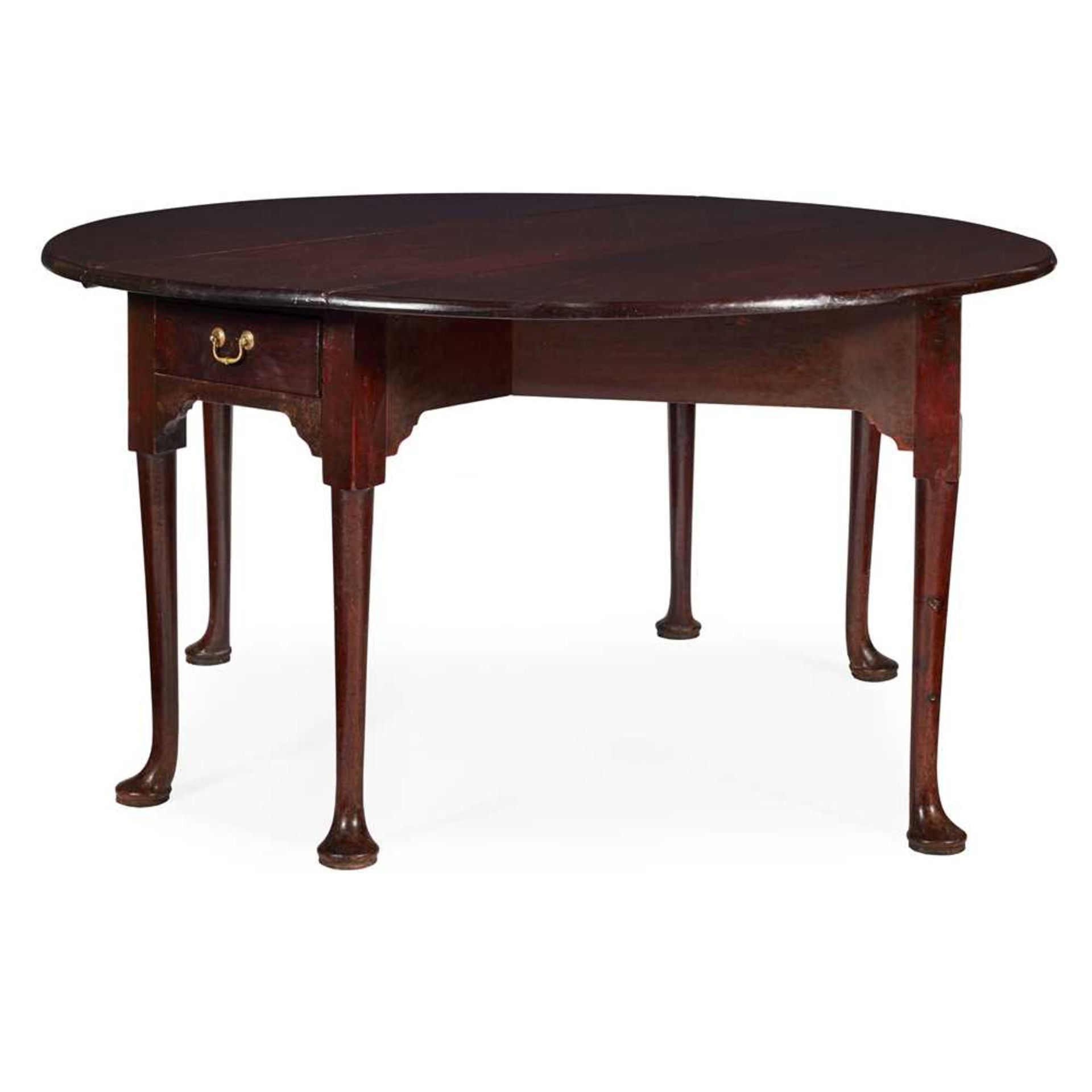 GEORGE II MAHOGANY DROP-LEAF DINING TABLE MID 18TH CENTURY