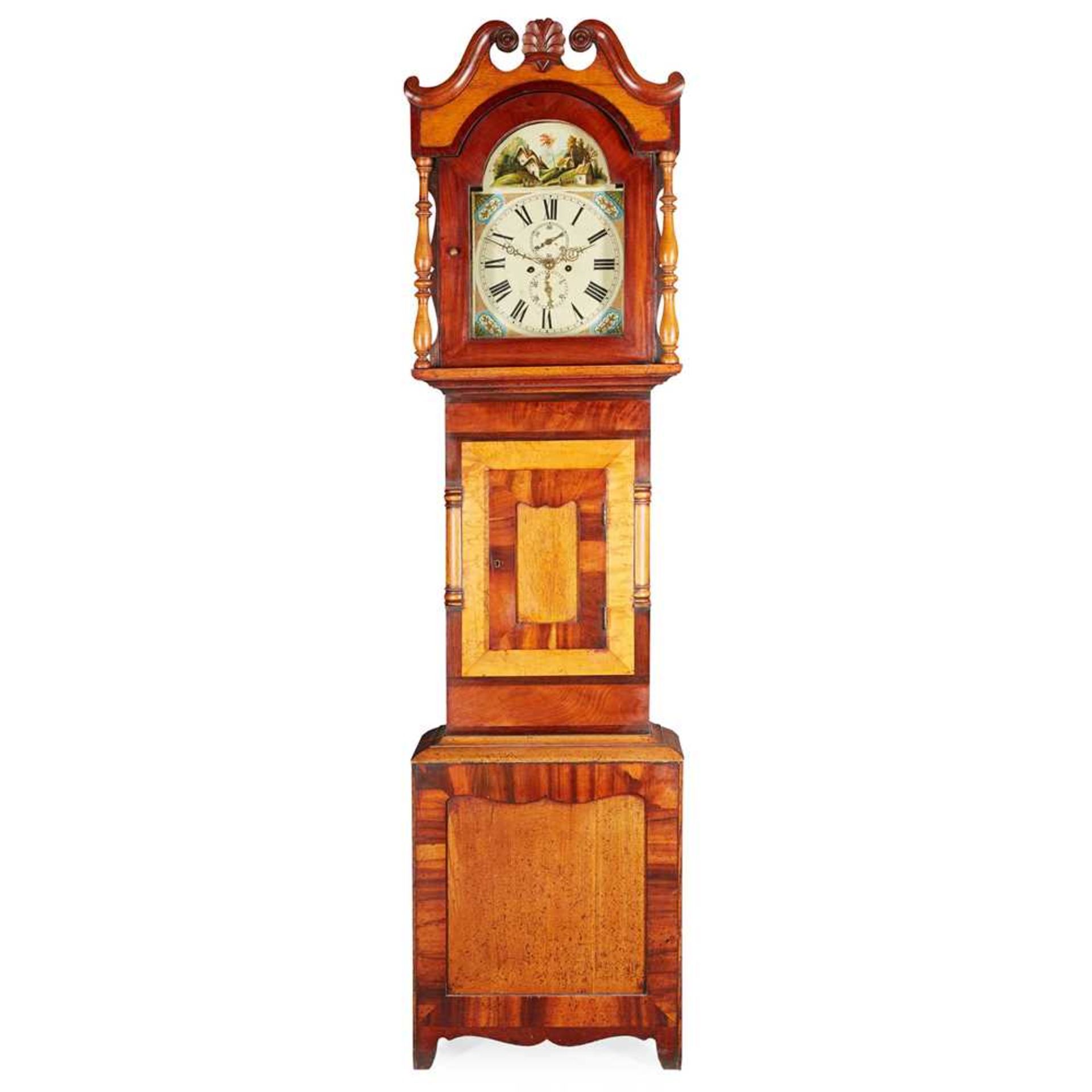 EARLY VICTORIAN SPECIMEN WOOD LONGCASE CLOCK MID-19TH CENTURY