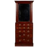 GEORGE II MAHOGANY LADY'S SECRETAIRE BOOKCASE MID 18TH CENTURY