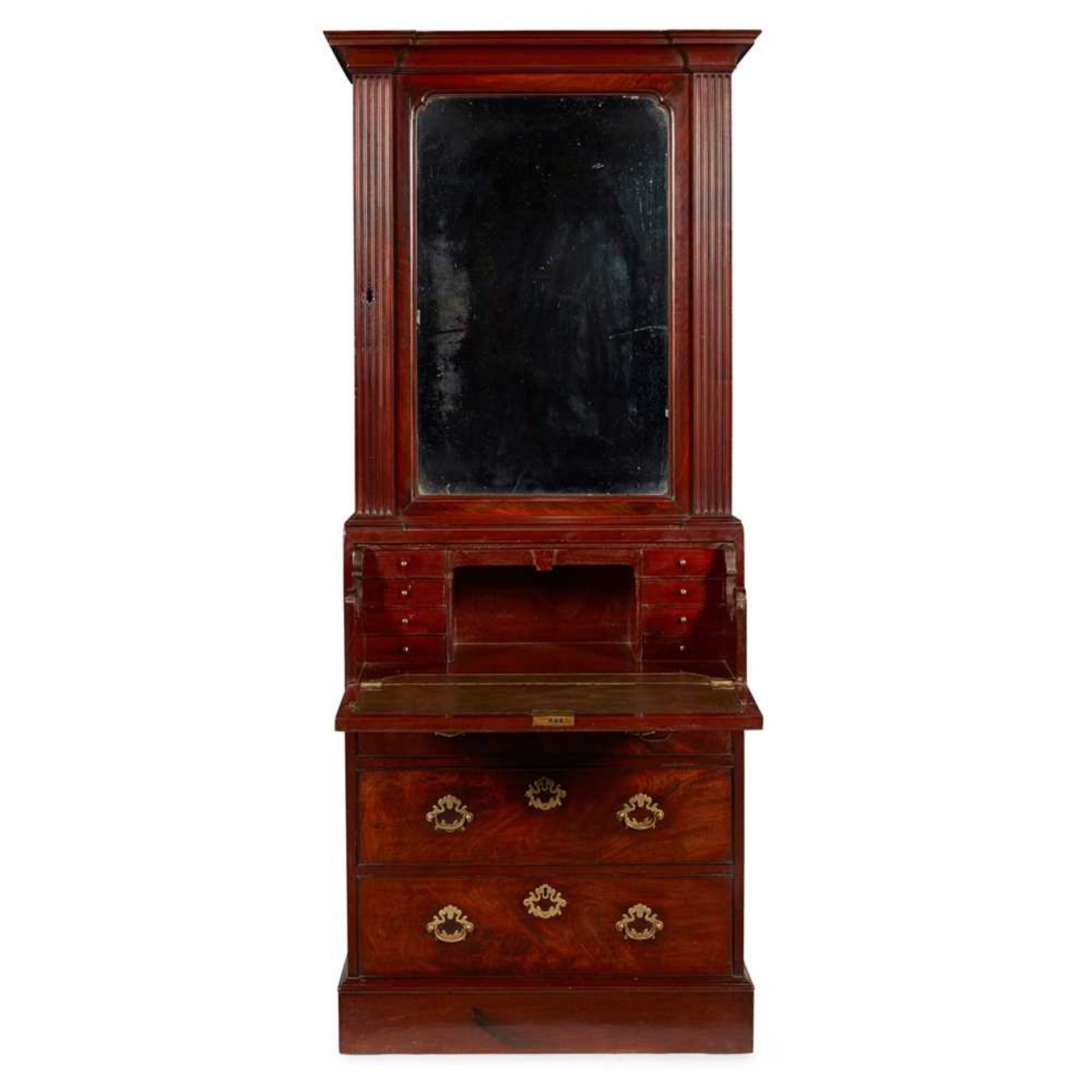 GEORGE II MAHOGANY LADY'S SECRETAIRE BOOKCASE MID 18TH CENTURY - Image 2 of 2