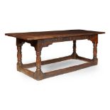 OAK 17TH CENTURY STYLE REFECTORY TABLE 20TH CENTURY