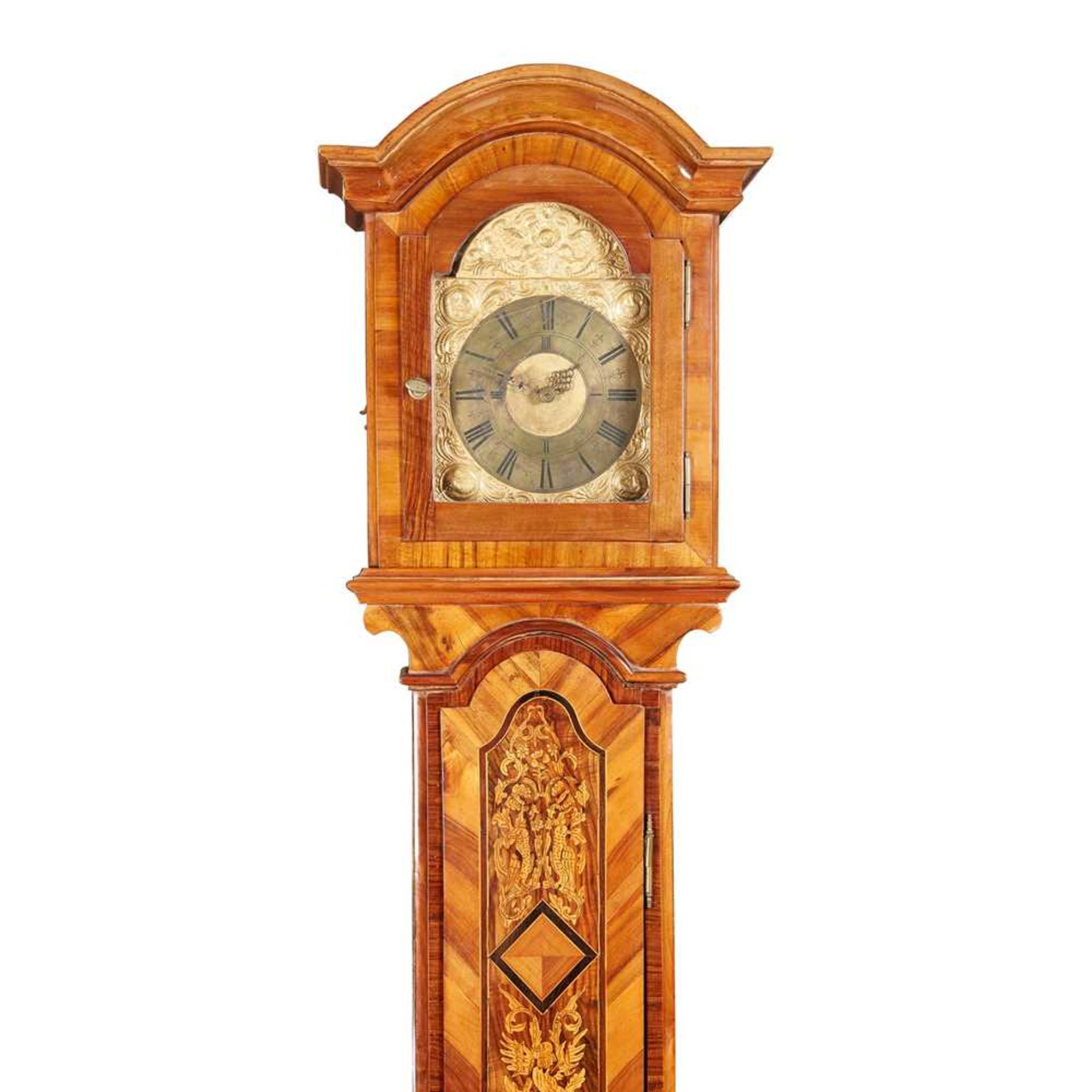 GERMAN MARQUETRY LONGCASE CLOCK 18TH CENTURY - Image 2 of 2