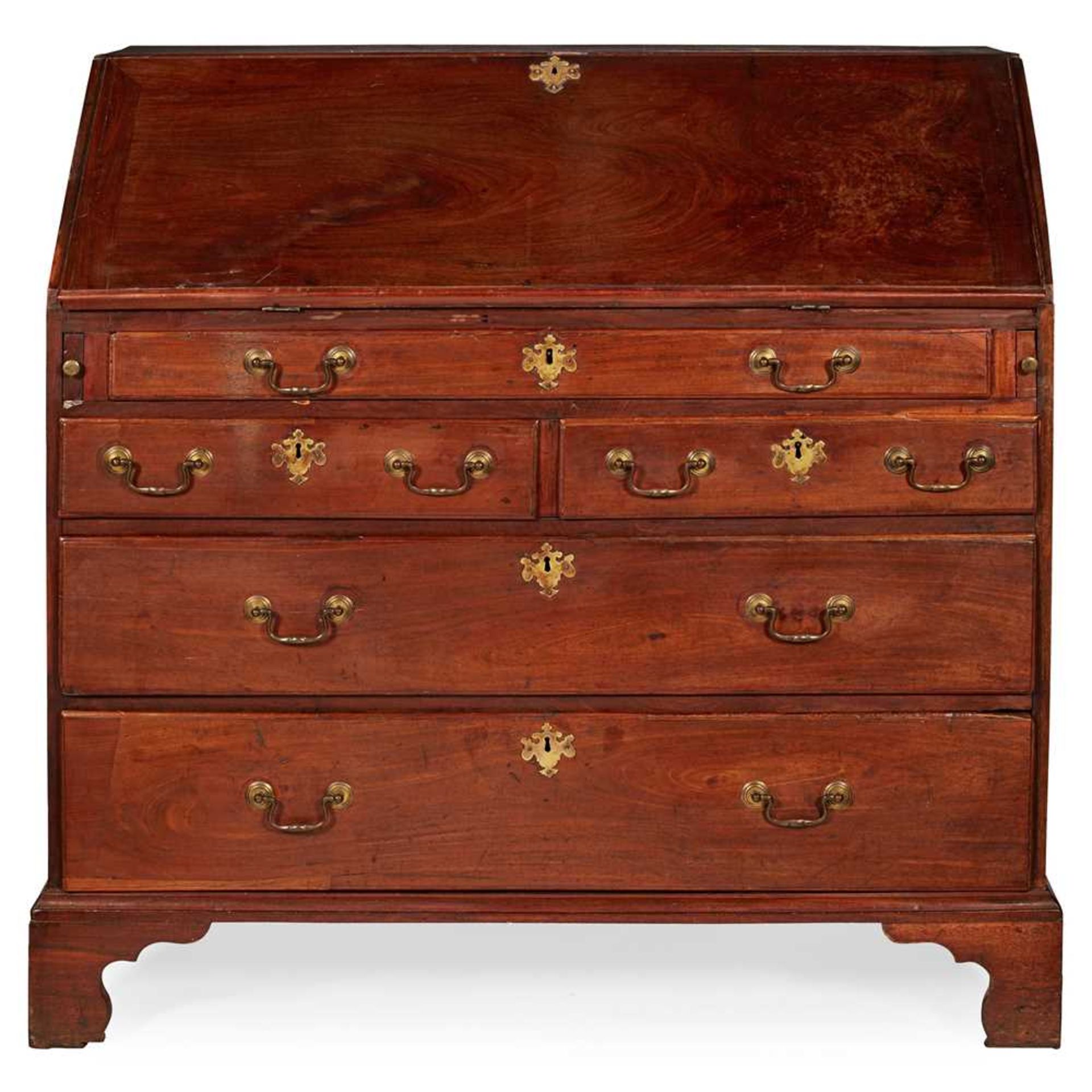 GEORGE II MAHOGANY BUREAU 18TH CENTURY