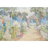 § BEATRICE E PARSONS (BRITISH 1870-1955) A SUSSEX GARDEN IN JULY