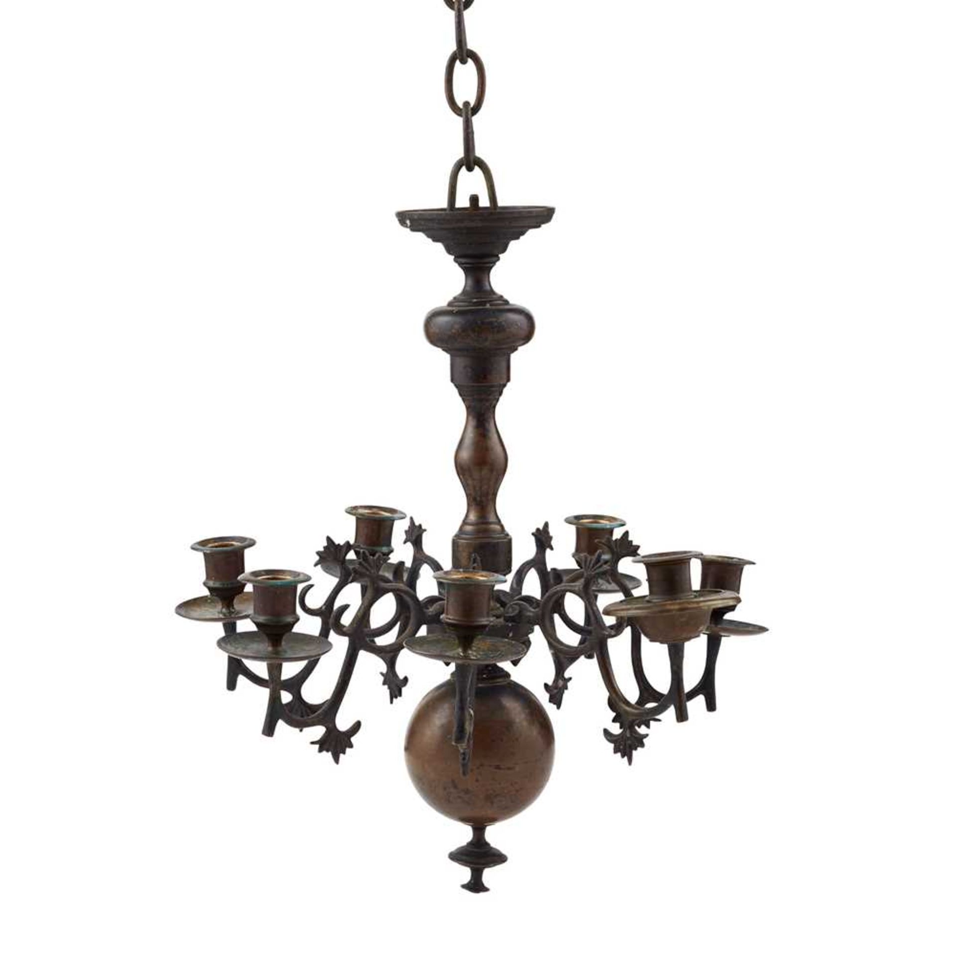 SMALL DUTCH BRASS CHANDELIER 18TH CENTURY