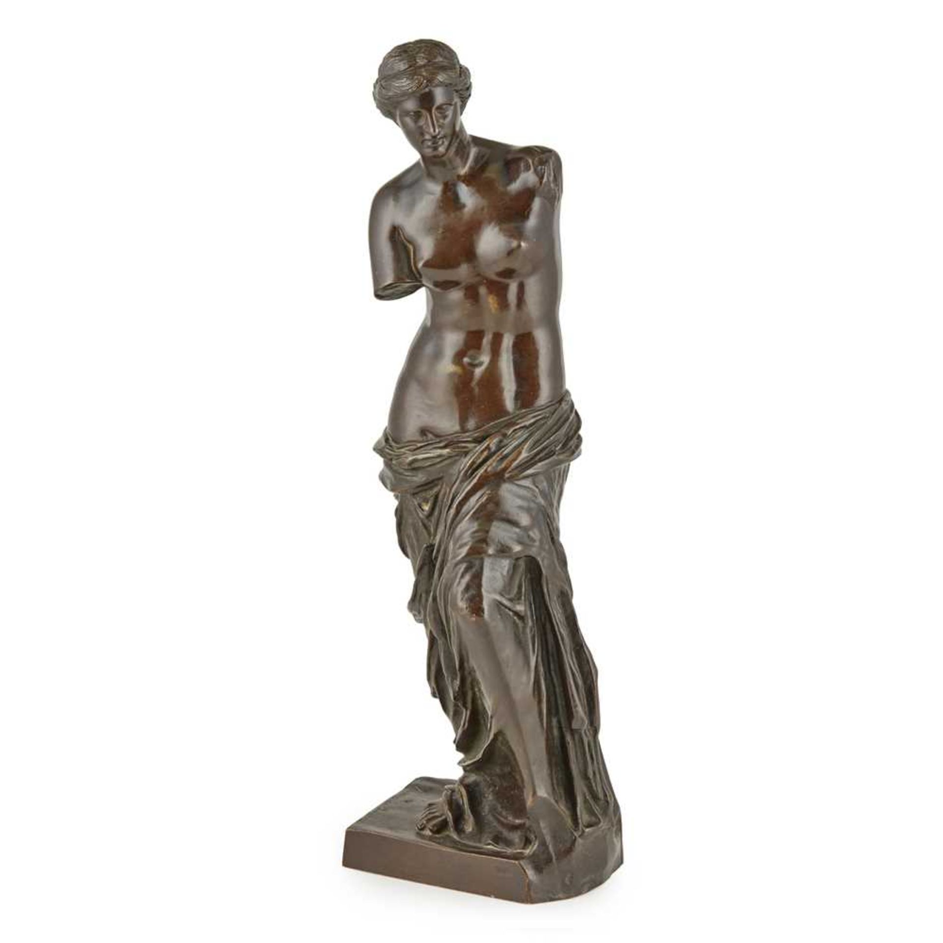 FRENCH BRONZE FIGURE OF THE VENUS DE MILO, AFTER THE ANTIQUE LATE 19TH CENTURY