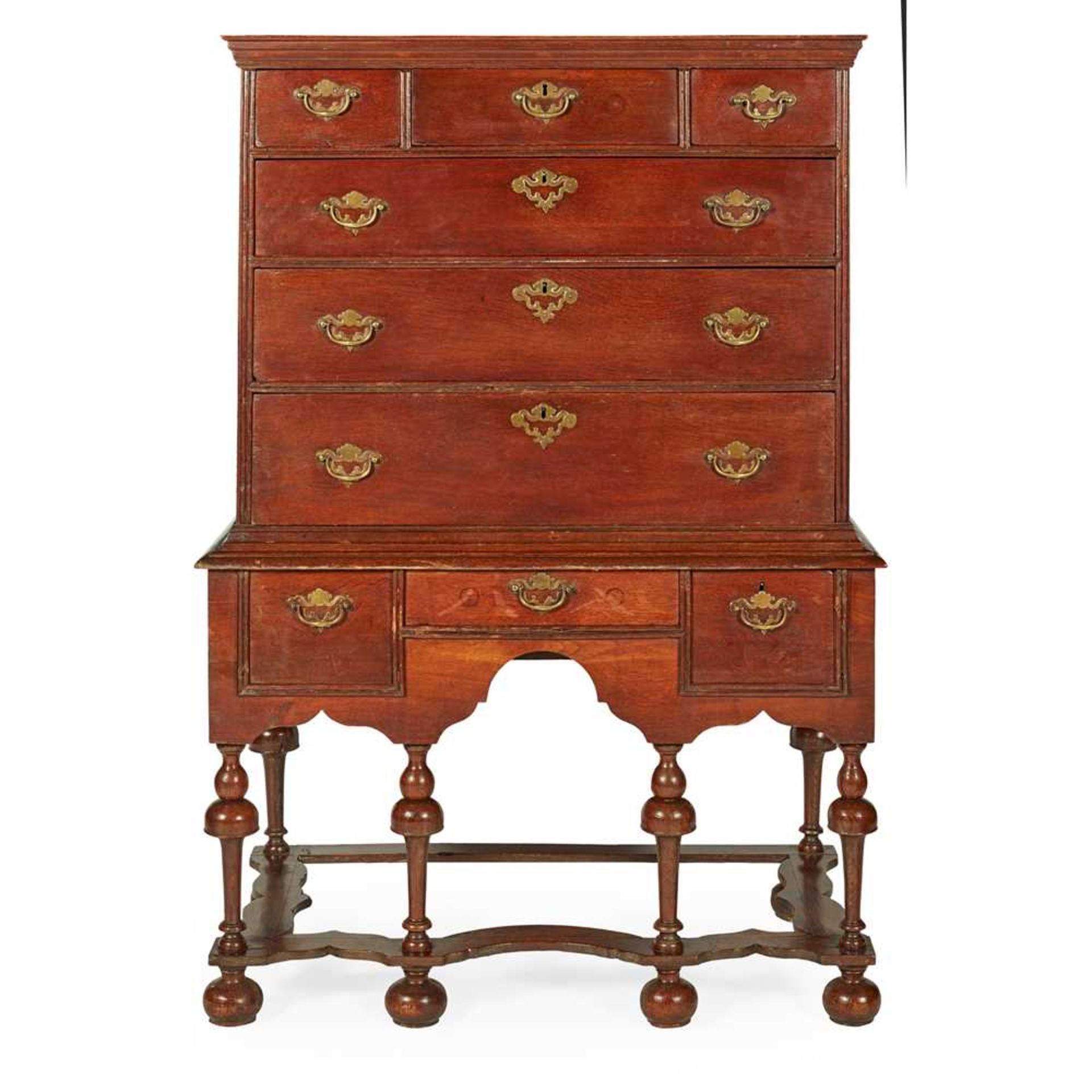QUEEN ANNE OAK CHEST-ON-STAND EARLY 18TH CENTURY