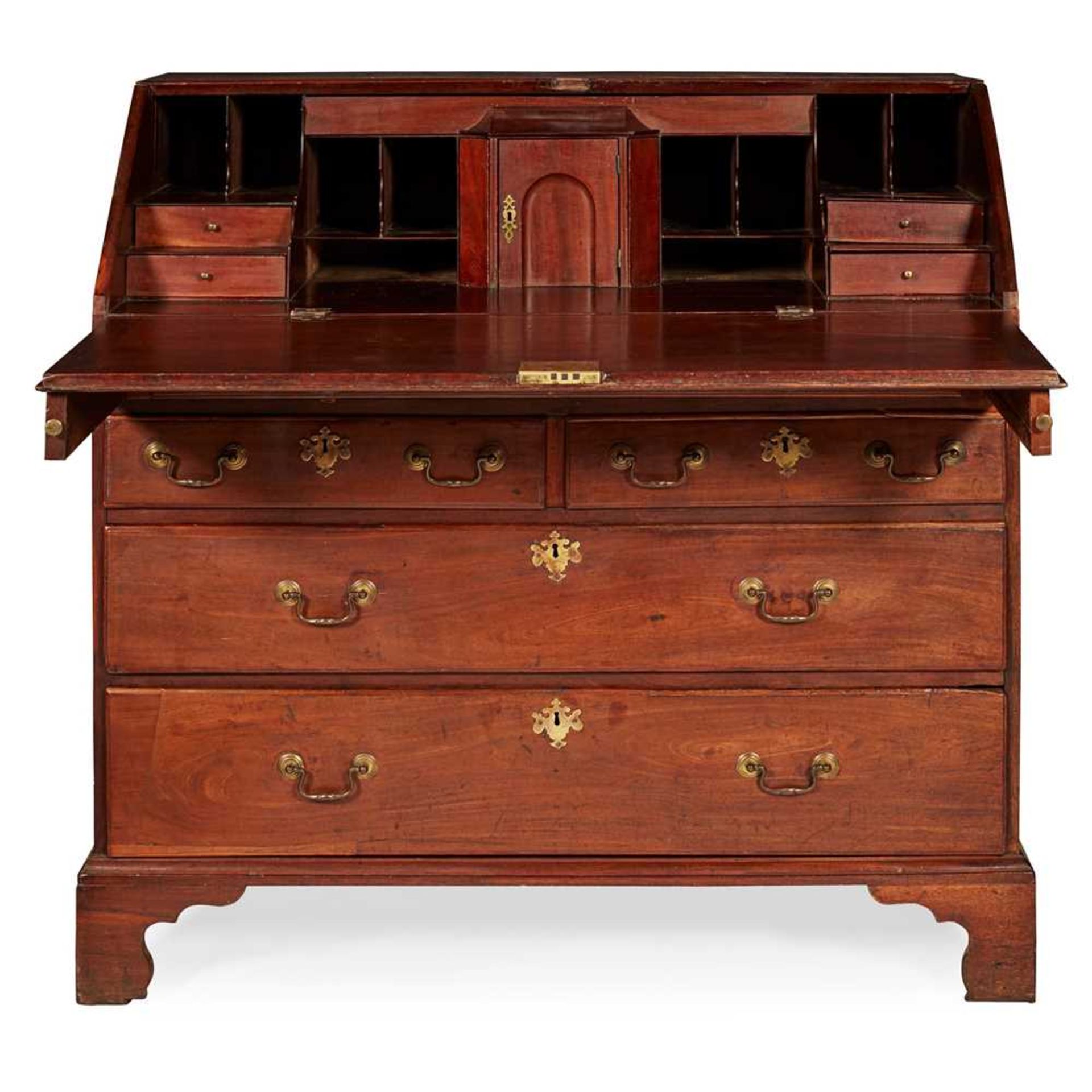 GEORGE II MAHOGANY BUREAU 18TH CENTURY - Bild 2 aus 2