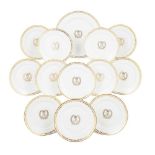 SET OF TWELVE SÈVRES PORCELAIN PLATES DATED 1846