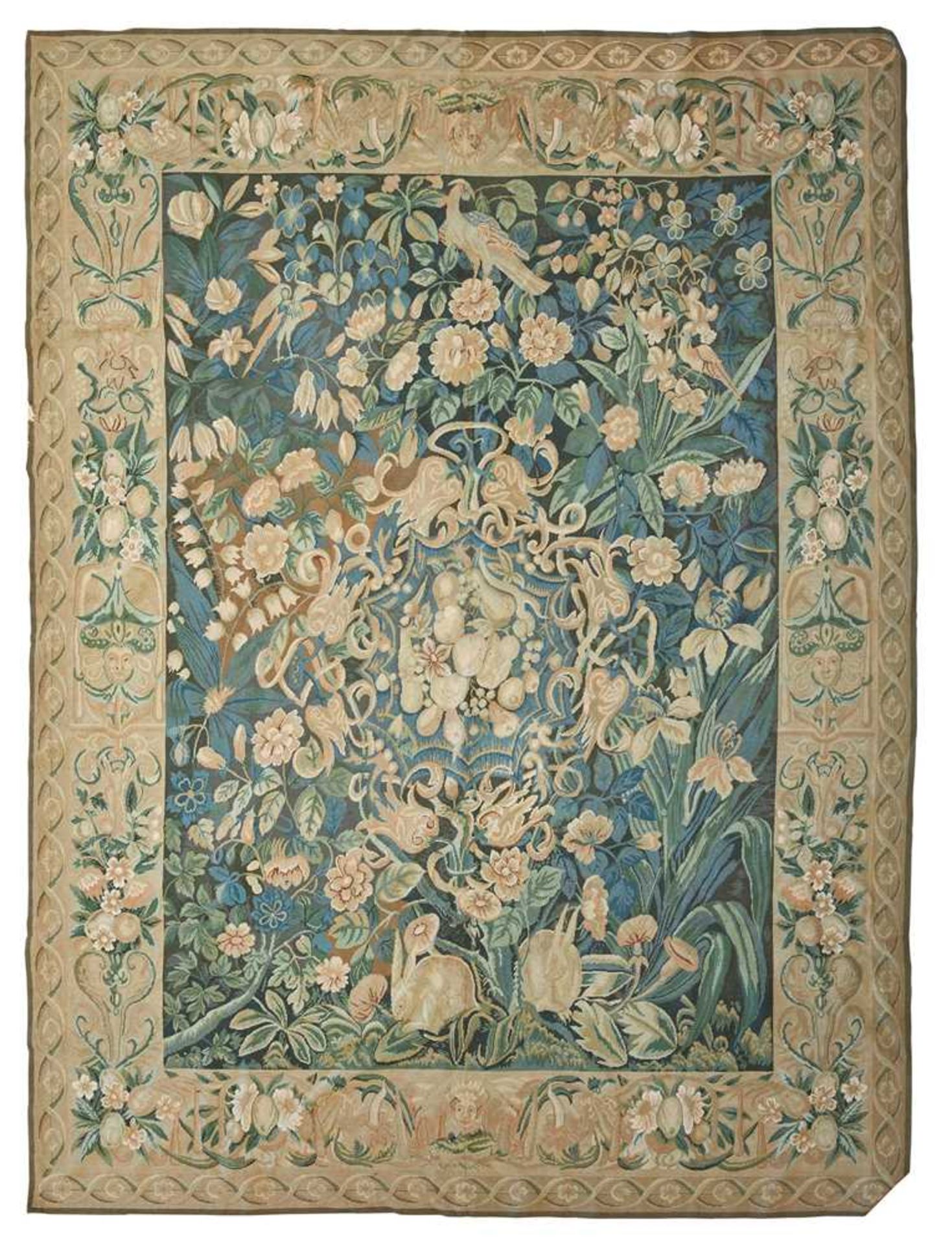 AUBUSSON STYLE CARPET LATE 20TH CENTURY