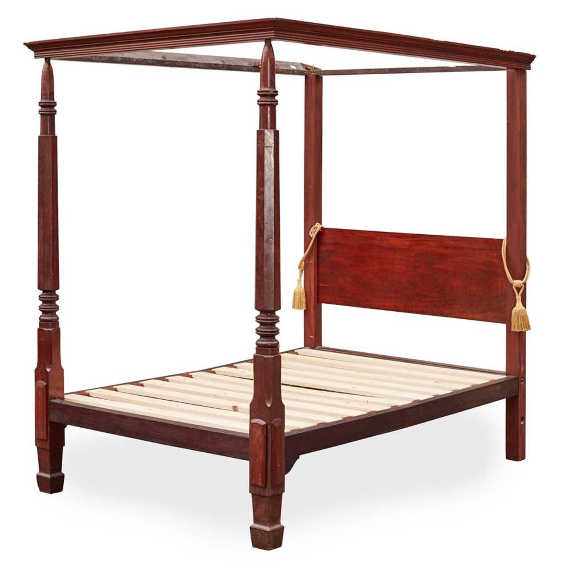 GEORGE III MAHOGANY FOUR POSTER BED LATE 18TH CENTURY
