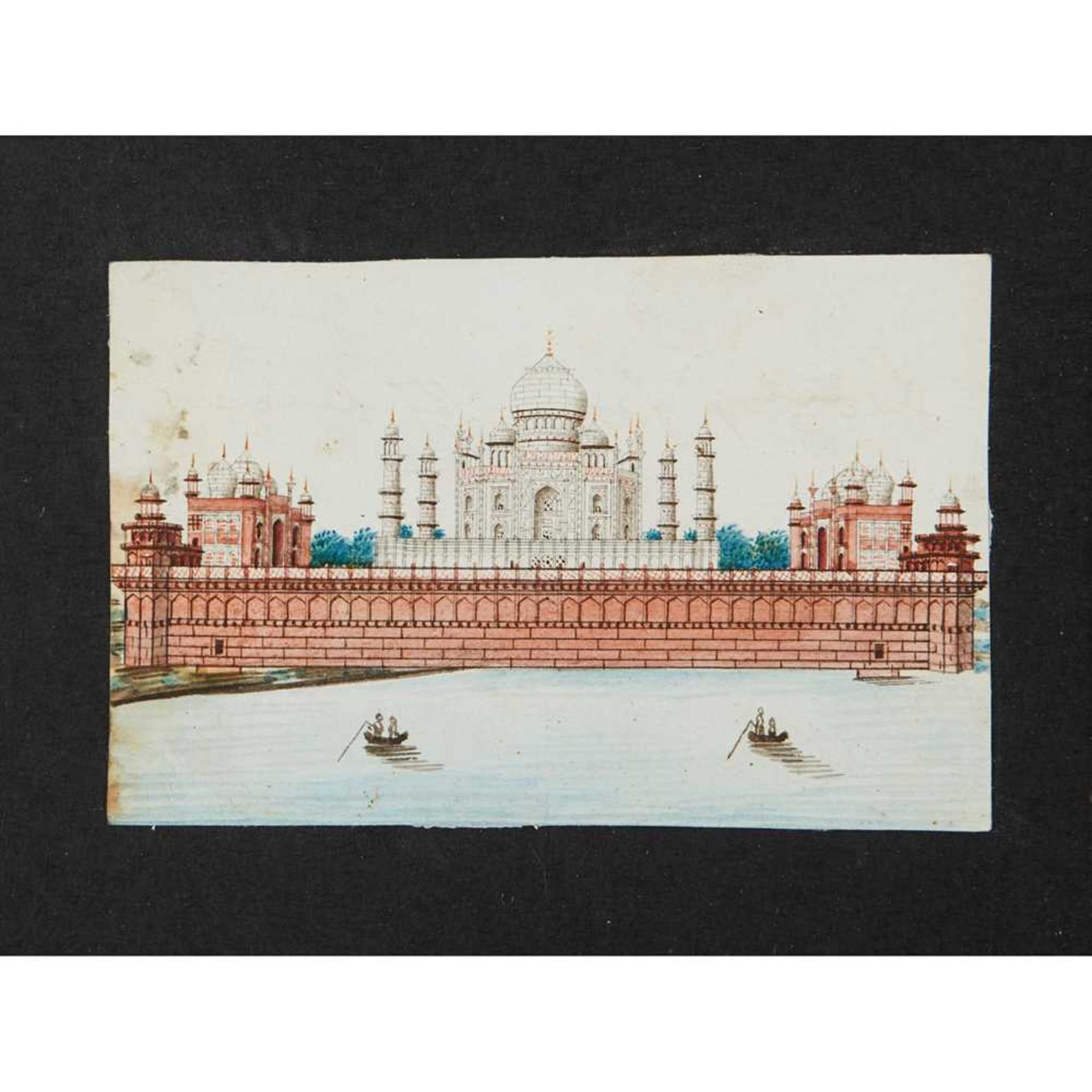 PAIR OF INDIAN COMPANY SCHOOL WATERCOLOURS 19TH CENTURY