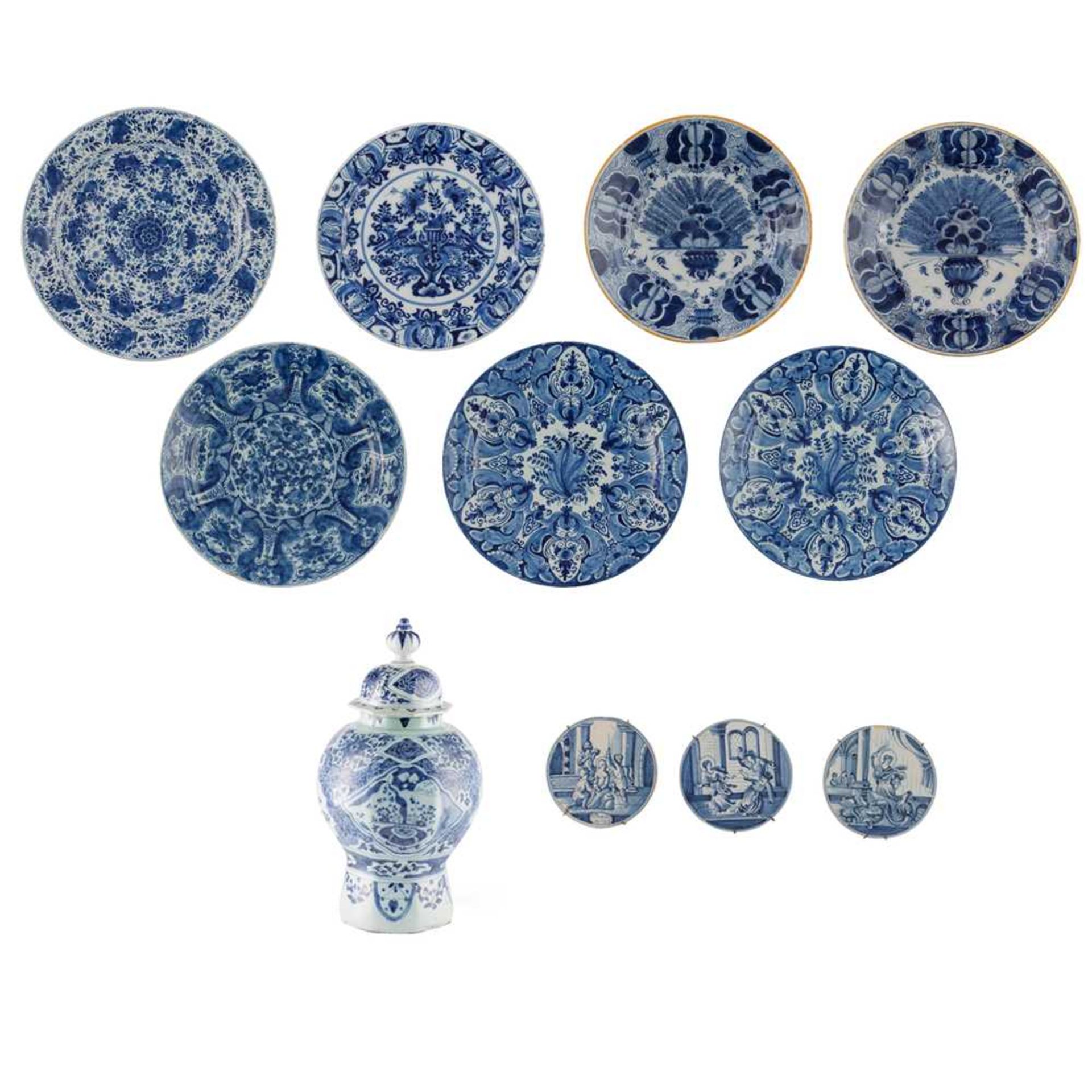 COLLECTION OF DUTCH DELFT 18TH CENTURY AND LATER