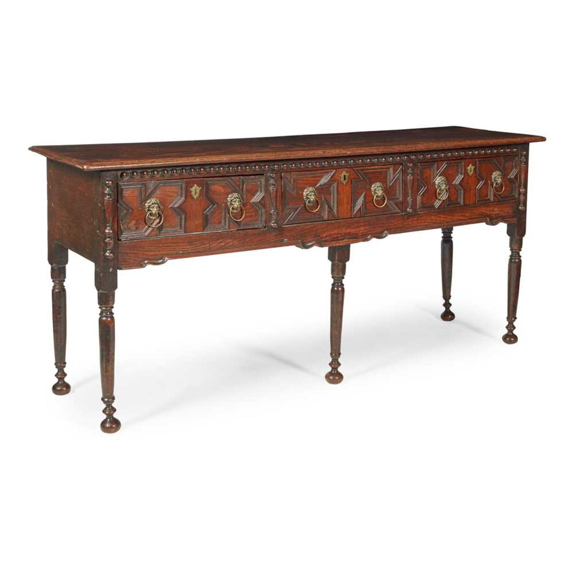 QUEEN ANNE OAK DRESSER BASE EARLY 18TH CENTURY - Image 2 of 2