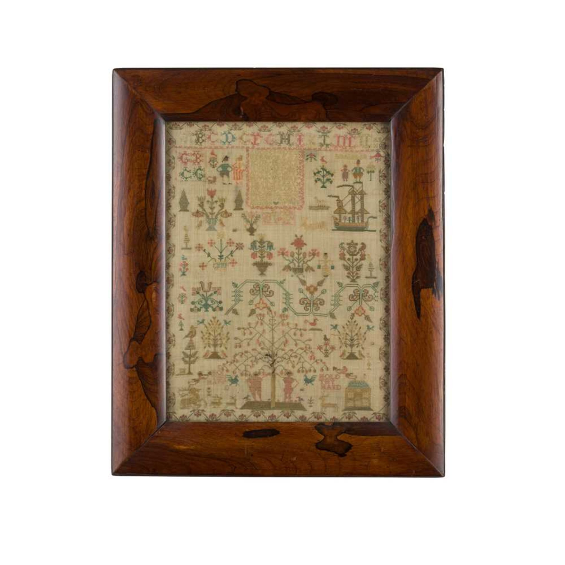 Y TWO 19TH CENTURY SAMPLERS DATED 1809 AND 1836