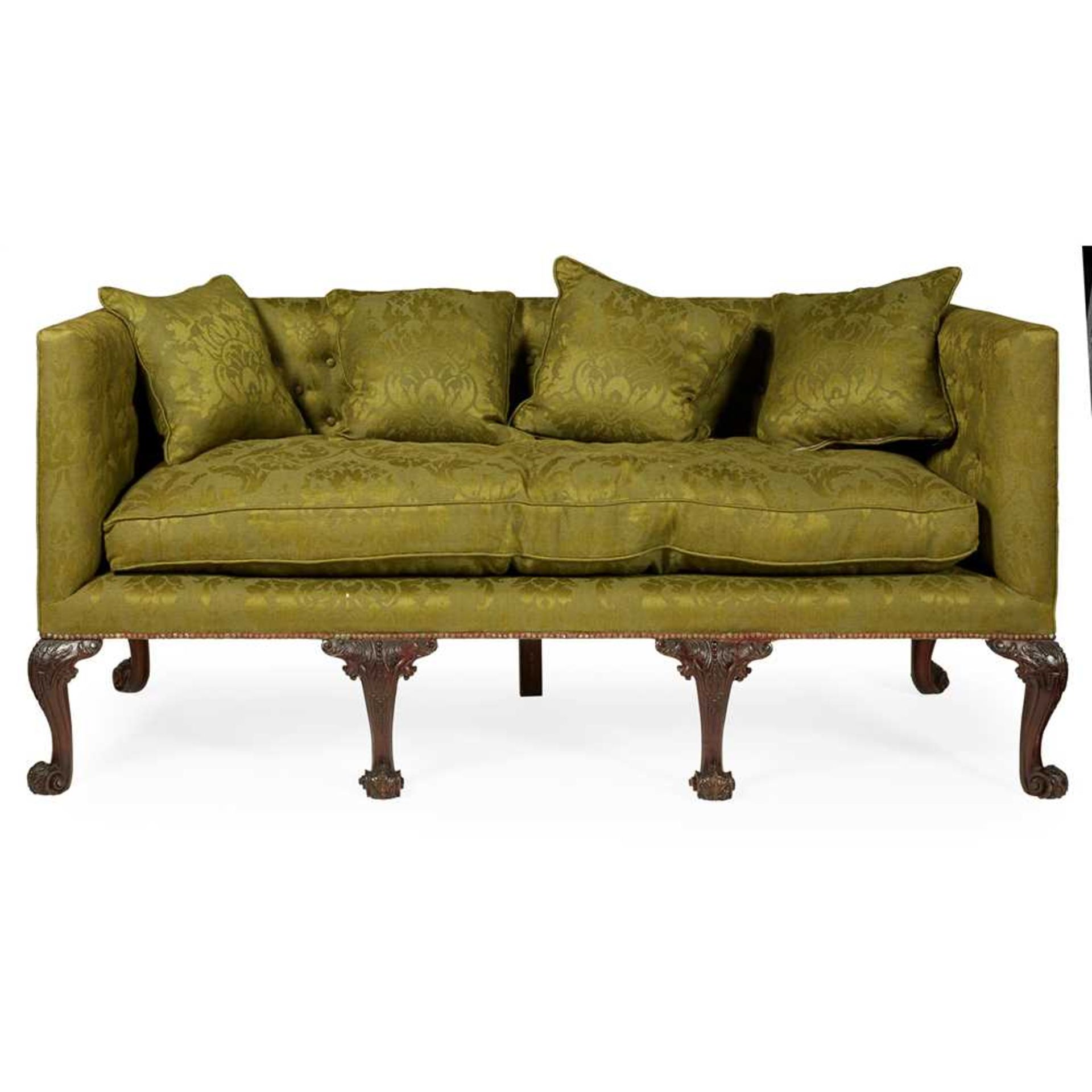 EARLY GEORGE III STYLE MAHOGANY SOFA 19TH CENTURY