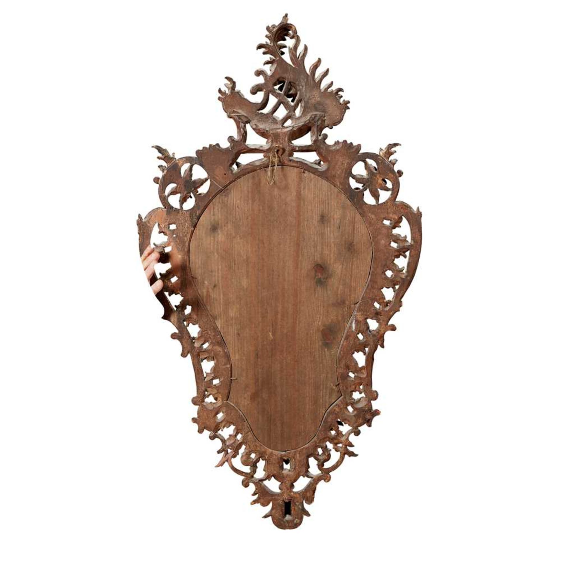 GEORGE II STYLE GILTWOOD MIRROR EARLY 19TH CENTURY - Image 2 of 2