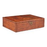 QUEEN ANNE OYSTER VENEERED LACE BOX EARLY 18TH CENTURY