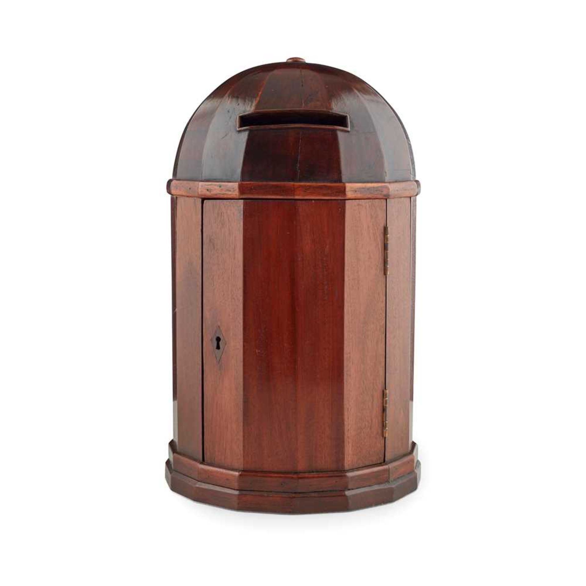 EDWARDIAN MAHOGANY COUNTRY HOUSE POST BOX LATE 19TH/ EARLY 20TH CENTURY